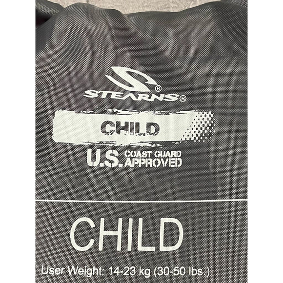 Stearns Child Life Jacket Vest Red 30-50 lbs Classic Series Coast Guard Approved - Picture 5 of 8